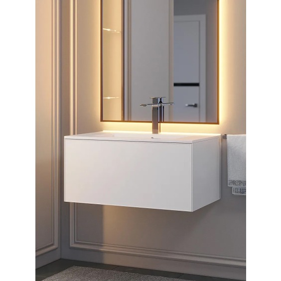 Тумба под раковину для ванной подвесная Uperwood Parma Premium 75х47х35 см, белая #4