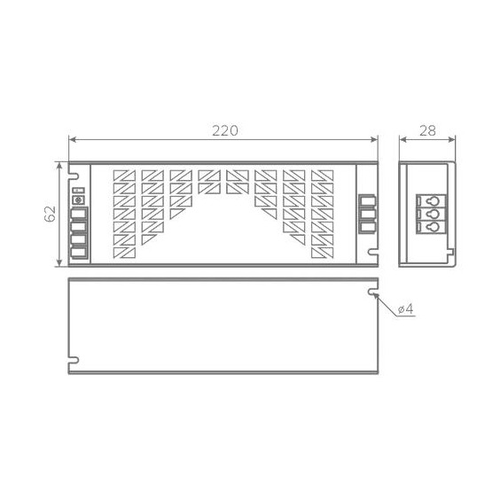 Блок питания AQ MAX 220V/24V IP20 300W #4