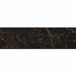 Кромка пластиковая без клея «Скиф» Мрамор Марквина чёрный арт. 020, 3000 x 32 мм