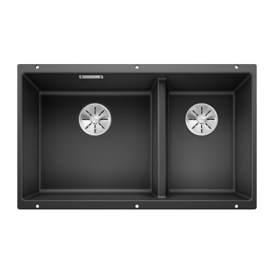 Blanco Subline 430/270-U Silgranit PuraDur антрацит c отводной арматурой InFino мойка #1