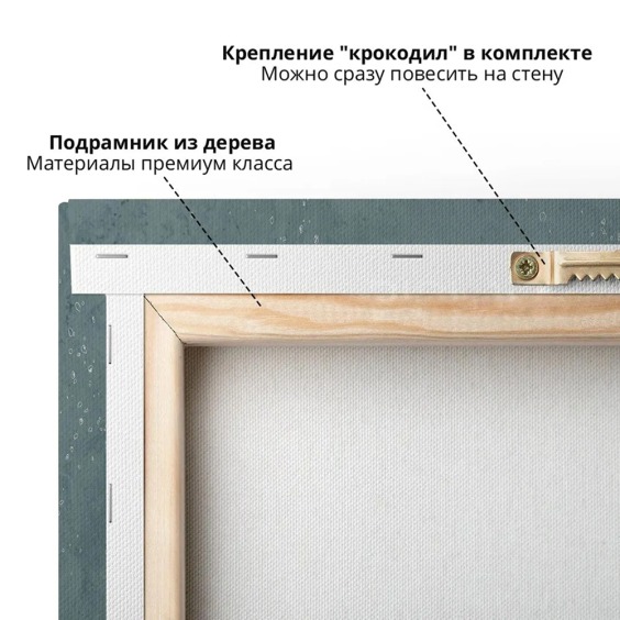 Интерьерная картина "Кит абстракция" на холсте, большая, размер 60х90 см #5
