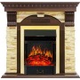 Каминокомплект Dublin - Темный дуб / Сланец с очагом Majestic FX Brass