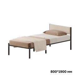 Комплект кровать Лофт 80х190 черный vel beige RS-1 80