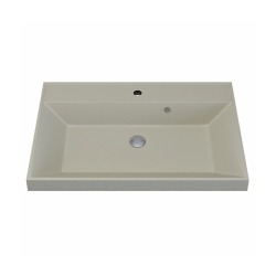 Раковина для ванной кварцевая Uperwood Classic Quartz 70х45х15 см, бежевая матовая, лён