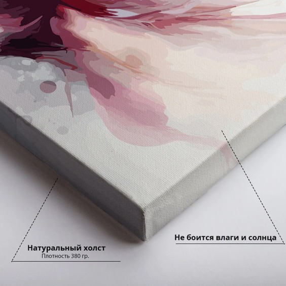 Интерьерная картина "Нежно-розовый цветок" на холсте, большая, размер 40х60 см #4 Интерьерная картина "Нежно-розовый цветок" на холсте, большая, размер 40х60 см #4