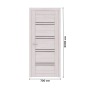 Дверь межкомнатная DK-Doors D-28 Эшвайт/Черное стекло, 2000х700, Полотно