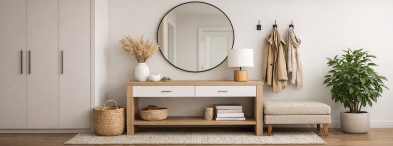 Как выбрать консоль под зеркало в прихожую: практичность и стиль в одной тумбе