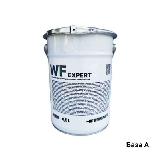 Краска для дерева Profipaints WF Expert для наружных и внутренних работ укрывная 4.5л, База А #1
