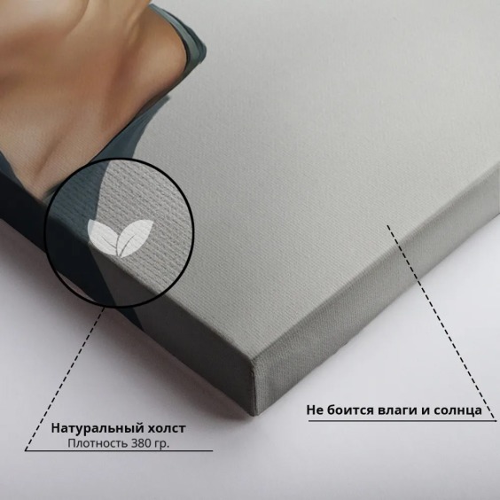 Картина на стену большая на холсте интерьерная "Эми", размер 80х50 см. #3