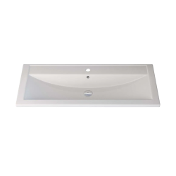 Раковина для ванной кварцевая Uperwood Foster Quartz 100х45,5х17,5 см, белая матовая, жасмин