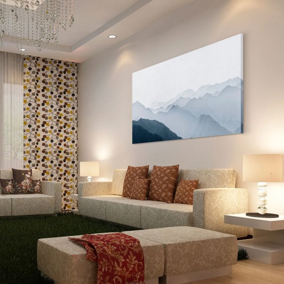 Картина на стену большая на холсте интерьерная "Горы в тумане", размер 60х90 см #6 Картина на стену большая на холсте интерьерная "Горы в тумане", размер 60х90 см #6