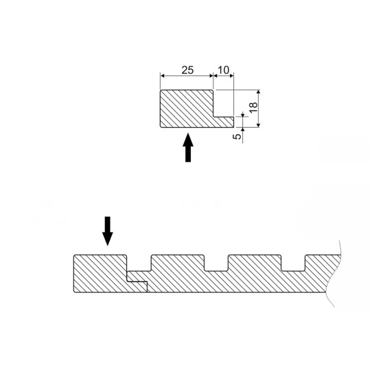 МДФ Профиль концевой LB-3771 AGT Дуб перу арт. 3041, 2800 x 35 x 18 мм #4