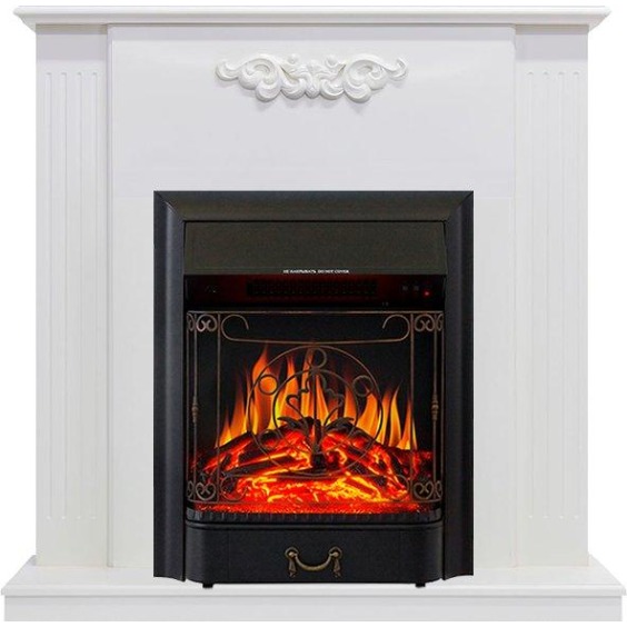 Каминокомплект Capri - Белое дерево делюкс с очагом Majestic FX Black #1