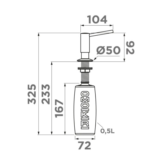 Omoikiri OM-02-PVD-GM 4995006 дозатор #2