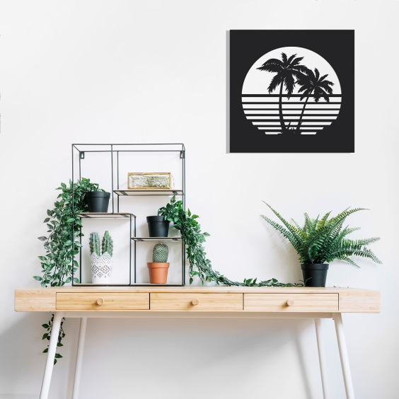 Картина Vice City [ тропический закат ], 45х45х2 см #7