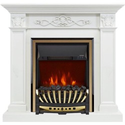 Каминокомплект Verona - Белый дуб с очагом Aspen Gold