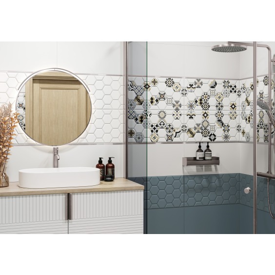 New Trend Edelweiss Hexagon White WT36EDW15 Плитка настенная 300*600*9 (10 шт в уп/57,6 м в пал) #2