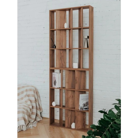 Узкий стеллаж стенки под 45 градусов стандарт, 1000х1054х150 мм, Дуб крафт табак #15