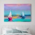 Картина на стену большая на холсте интерьерная "Паруса в закате" 60х90 см