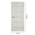 Дверное полотно Atum Pro 27 Artick Oak со стеклом White Cloud, 700х2000 мм