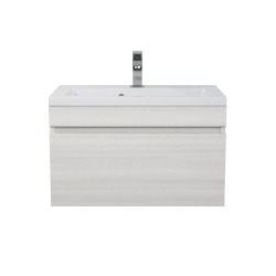 Тумба под раковину для ванной подвесная Uperwood Eva 57х47х35 см, Дуб Харбор Белый, выдвижной ящик