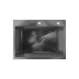 Мойка для кухни врезная стальная Ulgran Steel 60*45 см, черная брашированная сталь