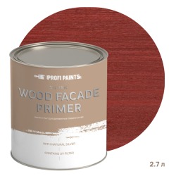 Масло-грунт по дереву для наружных работ Profipaints Silver Wood Fasade Primer Oil 2.7л, Красное дерево