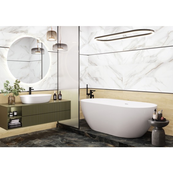 New Trend Calacatta Andrea D30019M Керамогранит матовый карвинг 300*600 (8 шт в уп/46,08  м в пал) #2