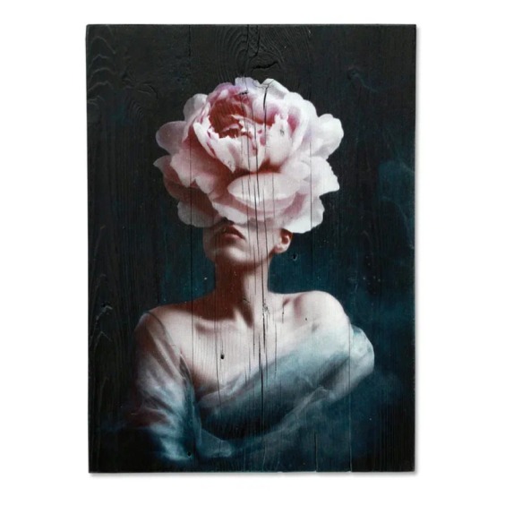 Картина "Девушка-пион" 30х40 см #1