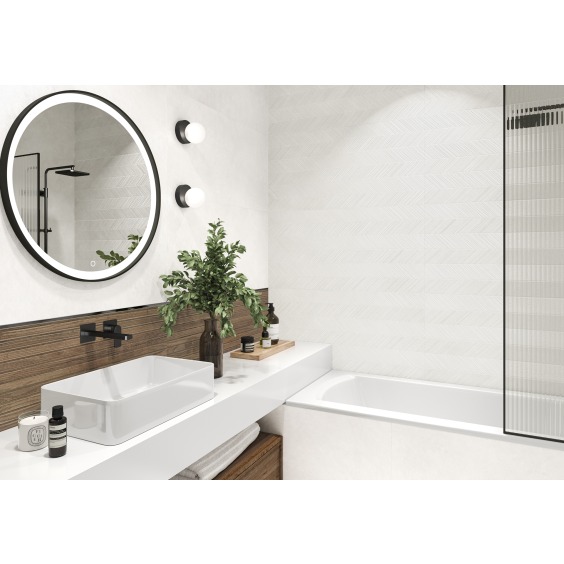 LCM 8080NVL00M Nevel White Керамогранит матовый граниль 800*800 (3 шт в уп/76,80  м в пал) #3