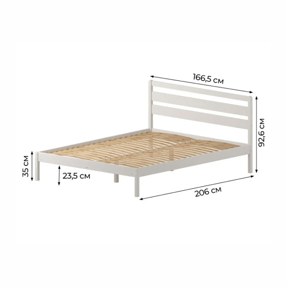 Комплект кровать Лето База 160x200+В3, обработка белый #2