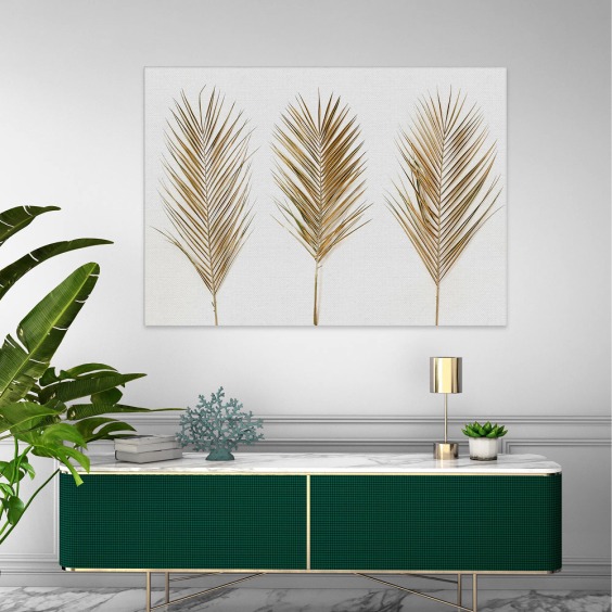Интерьерная картина "Листья пальмы" на холсте, большая, размер 40х60 см #2