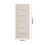 Дверь межкомнатная DK-Doors D-1 Беленый дуб/Матовое стекло, 2000х800, Полотно