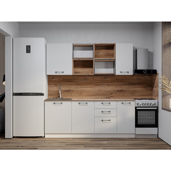 Фартук для кухни «Скиф» Дуб Флагстаф тёмный арт. 081, 3000 x 600 x 6 мм #2