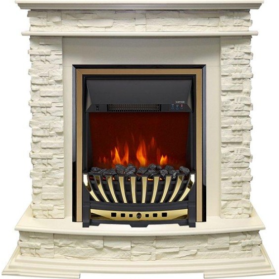 Каминокомплект Luzern - Слоновая кость с очагом Aspen Gold #1 Каминокомплект Luzern - Слоновая кость с очагом Aspen Gold #1