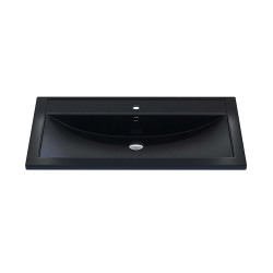 Раковина для ванной кварцевая Uperwood Foster Quartz 90х45,5х17,5 см, черная матовая, уголь