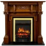 Каминокомплект Oxford - Орех с очагом Fobos FX Brass