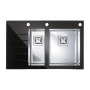 Alveus Crystalix 20 (черное) 860X540 1+1/2 правая кухонная мойка