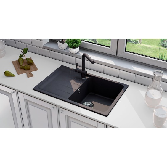 Мойка для кухни кварцевая Ulgran Quartz Gerda 780-09, асфальт #3
