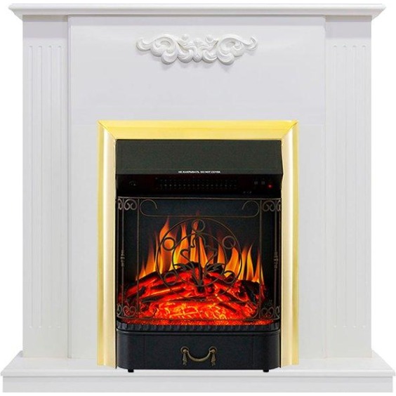 Каминокомплект Capri - Белое дерево делюкс с очагом Majestic FX Brass #1