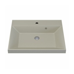 Раковина для ванной кварцевая Uperwood Classic Quartz 60х45х15 см, бежевая матовая, лён