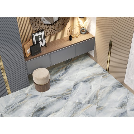 Delacora Estelle Blue D60228M Керамогранит матовый карвинг 600*600 (4 шт в уп/43,2  м в пал) #2