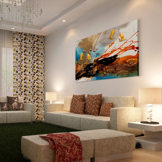 Картина на стену большая на холсте интерьерная "Китайская абстракция", размер 40х60 см #6