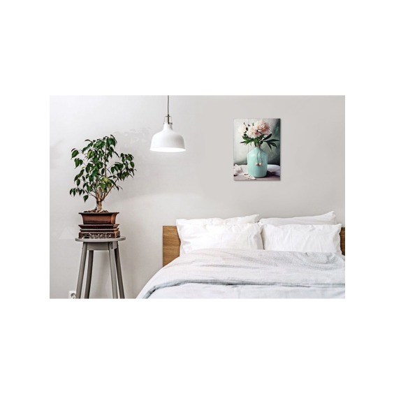 Картина "Белые пионы в вазе" 30х40 см #4