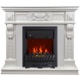 Каминокомплект Corsica - Матовый белый (Ширина 1100) с очагом Aspen Black