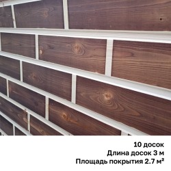 Декоративная евровагонка «Кирпичная кладка» для внутренней отделки 12.5*90*3000 Сорт А,В, 2.7 м2, 10 шт