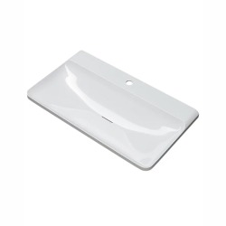 Раковина для ванной полувстраиваемая Uperwood Ocean 80 см, белая глянцевая