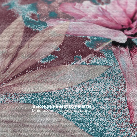 Картина на холсте "Античный цветок" в размере 50х80 см на стену, для интерьера, для дома, для комнаты, в спальню #3