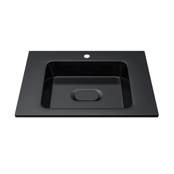 Раковина для ванной Uperwood Modul 65х45х12 см, черная глянцевая #1
