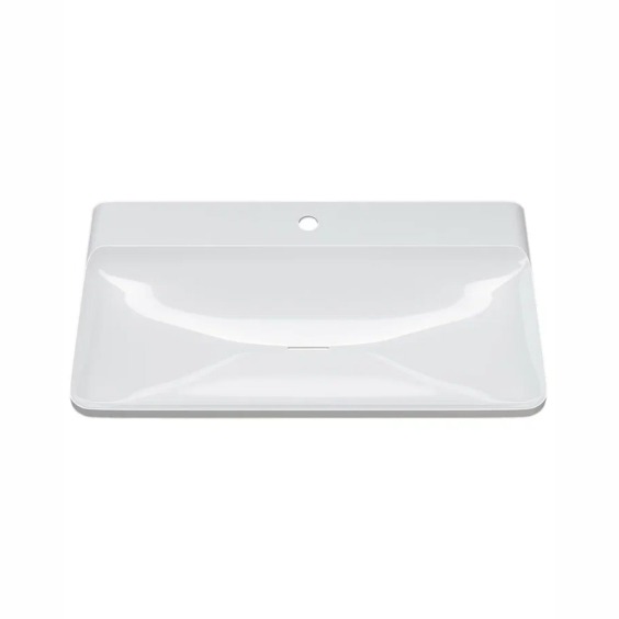Раковина для ванной полувстраиваемая Uperwood Ocean 80 см, белая глянцевая #7